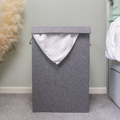 Chroma Foldable Laundry Hamper Grey with Lid