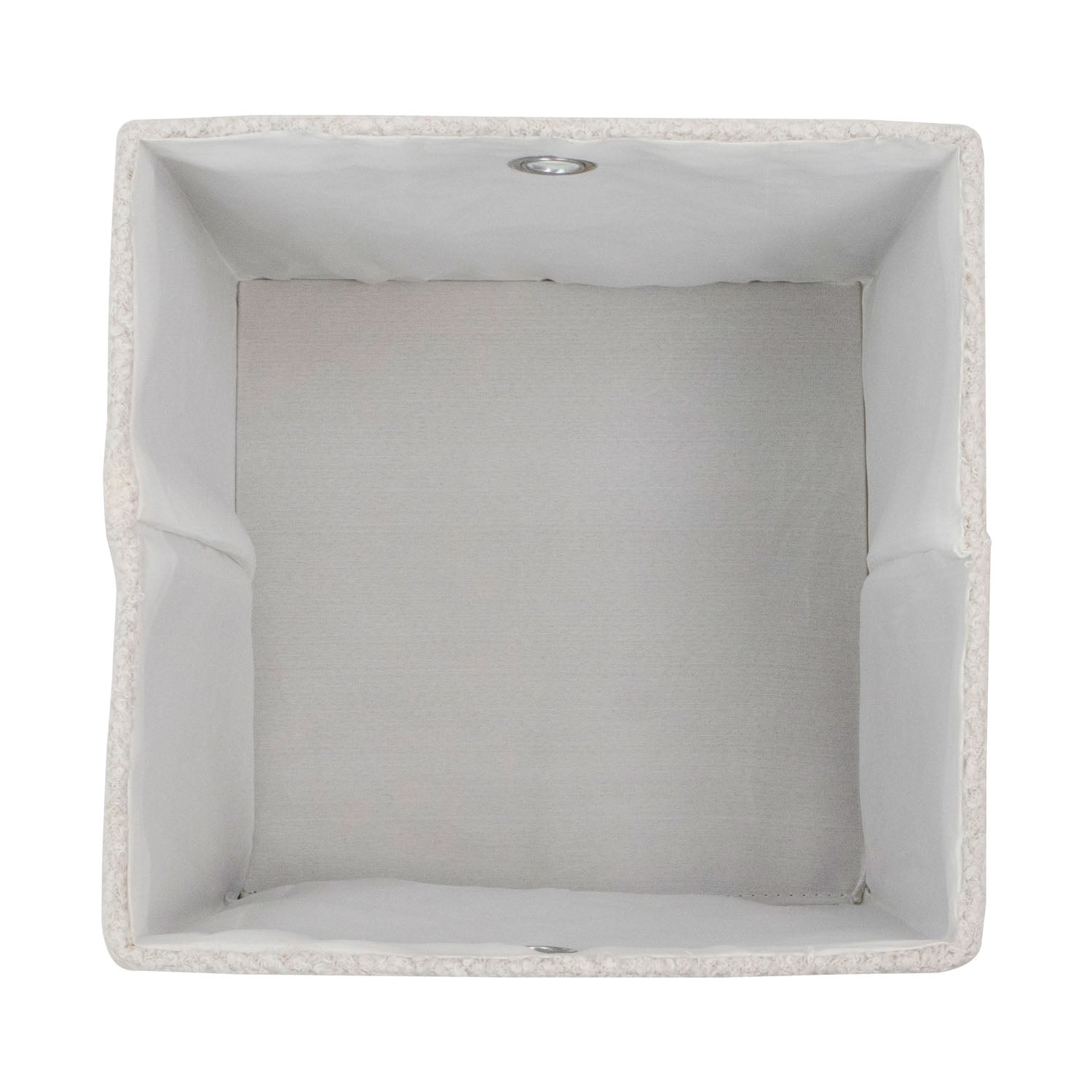 Shiro Boucle Fabric Cube Foldable Box with Lid