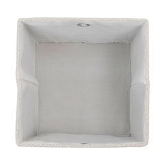 Shiro Boucle Fabric Cube Foldable Box with Lid