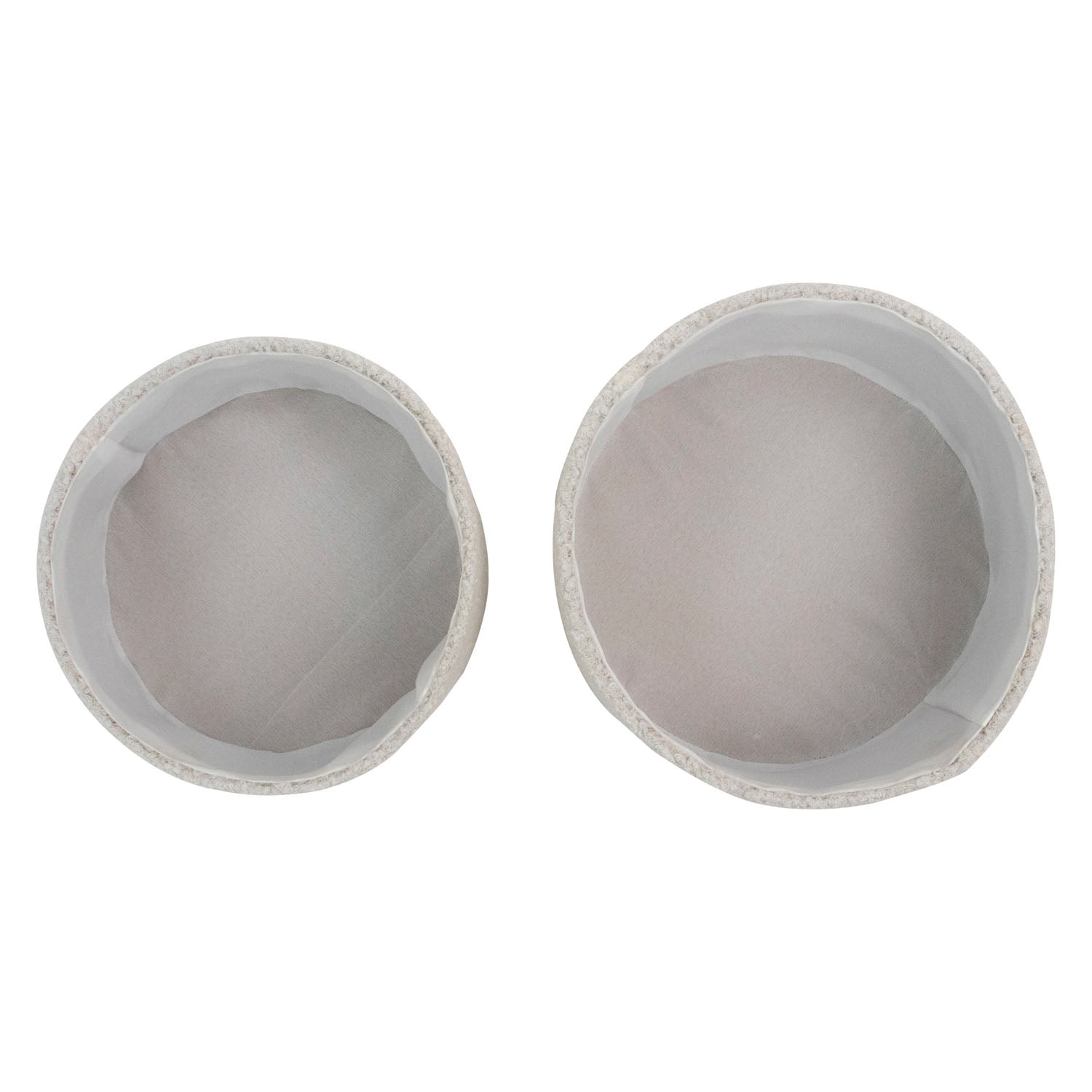 Shiro Set of 2 Boucle Fabric Round Baskets