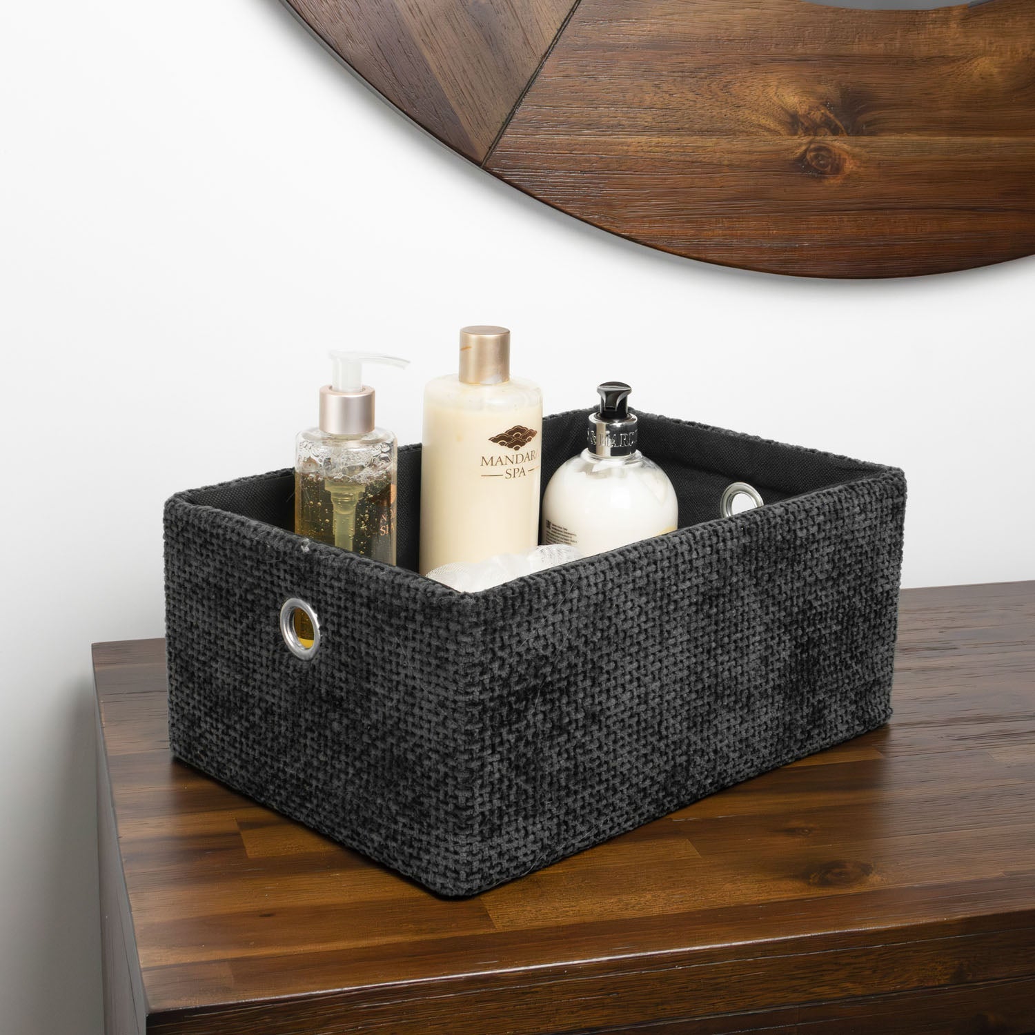 Metro Black Set of 3 Rectangular Storage Baskets