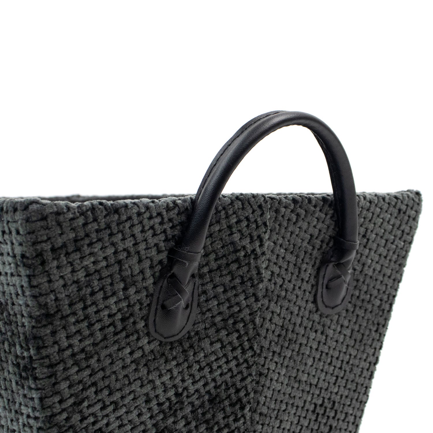 Metro Black Rectangular Storage Basket with Handles