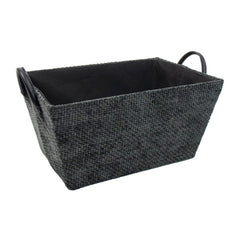 Metro Black Rectangular Storage Basket with Handles