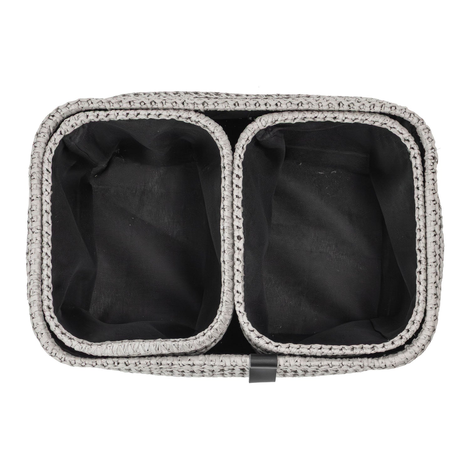 Kenzi Light Grey Set of 3 Rectangular Storage Baskets
