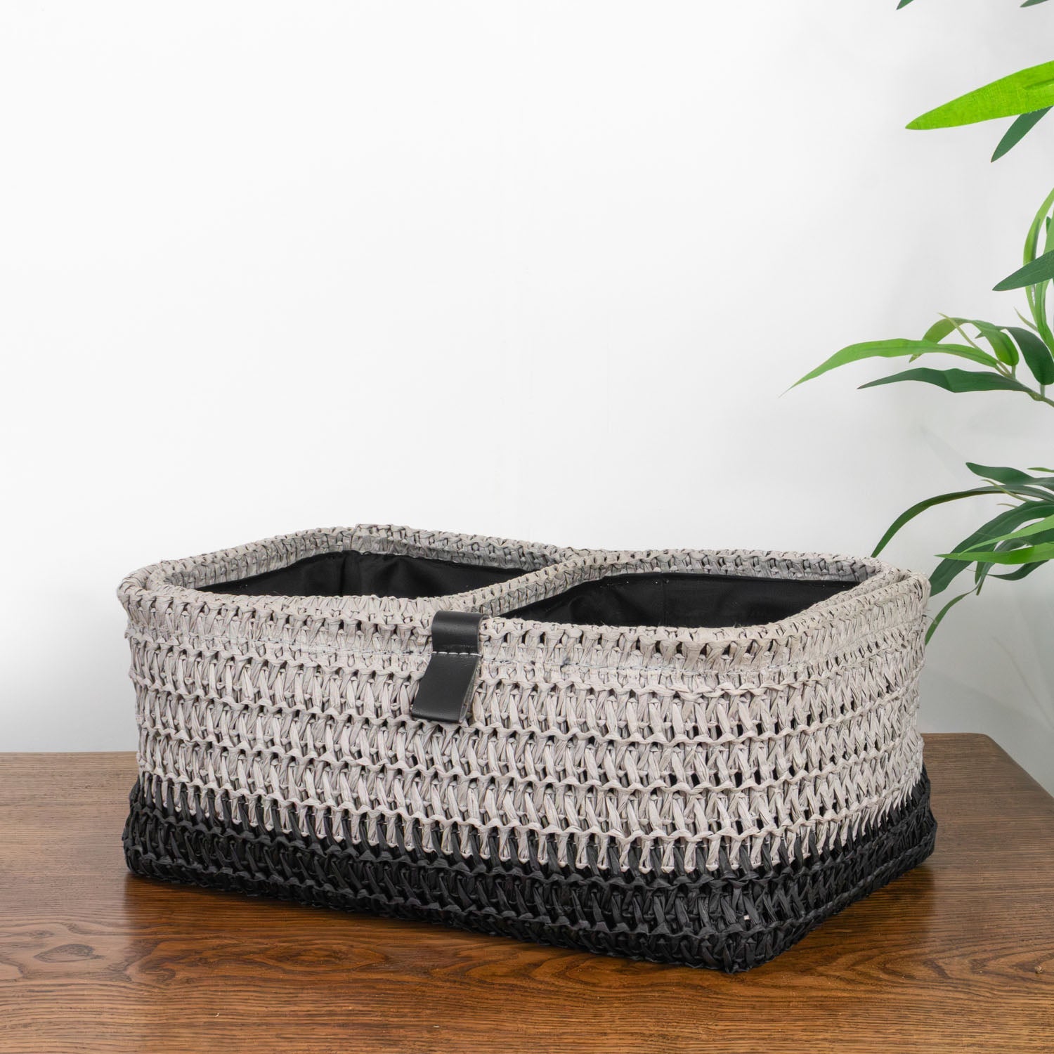 Kenzi Light Grey Set of 3 Rectangular Storage Baskets