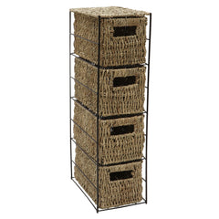 Seagrass 4 Drawer Storage Tower