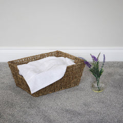 Set of 3 Seagrass Rectangular Storage Basket