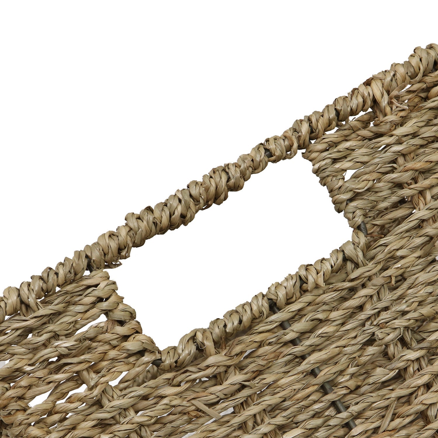 Seagrass Set of 3 Rectangular Storage Baskets (2 With Lids)