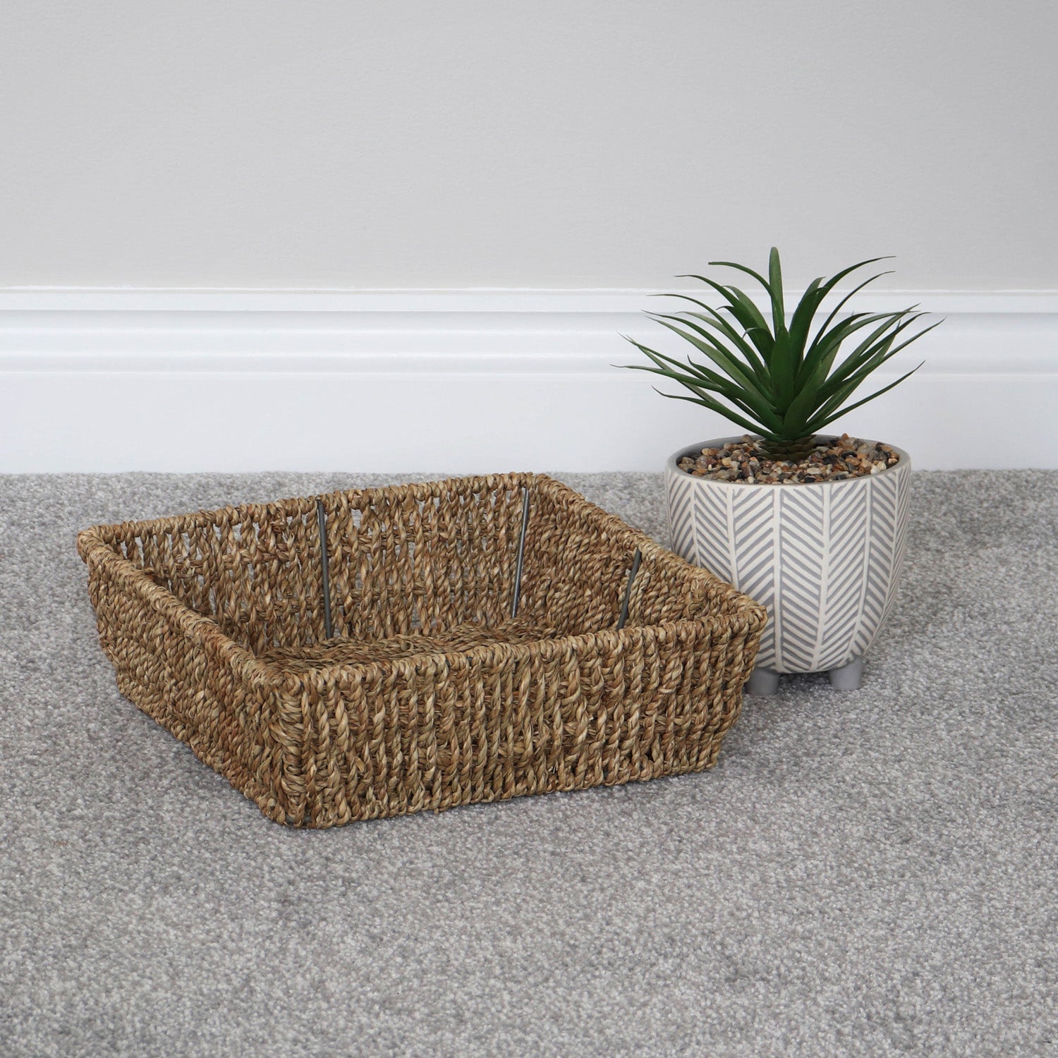 Seagrass Square Storage Tray