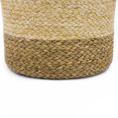 Palma Natural Round Scalloped Storage Basket