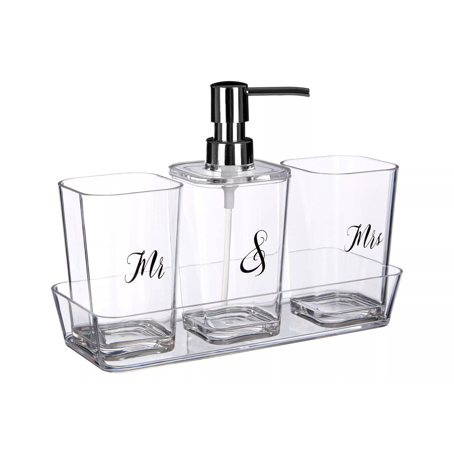 Mr And Mrs 4 Piece Bathroom Set