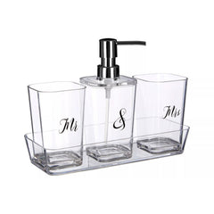Mr And Mrs 4 Piece Bathroom Set