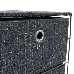 Shadow 4 Drawer Wide Fabric Storage Tower