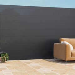 PVC Fence Sun Blocked Screen Panels Dark Grey 300cm x 200cm
