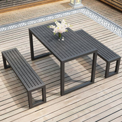 6 Seater Dining Table and Bench Set