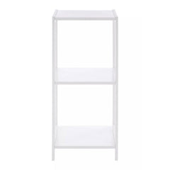 Dara 3 Tier White Rustic Bathroom Shelf