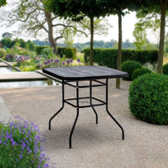 Tempered Glass Grey Square Garden Coffee Table