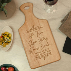 Personalised Love Story Chopping Board