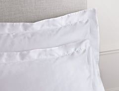 Bianca White 400TC 100% Cotton Sateen Oxford Pillowcase Pair