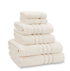 Catherine Lansfield Zero Twist Cream Cotton 6 Piece Towel Bale Set