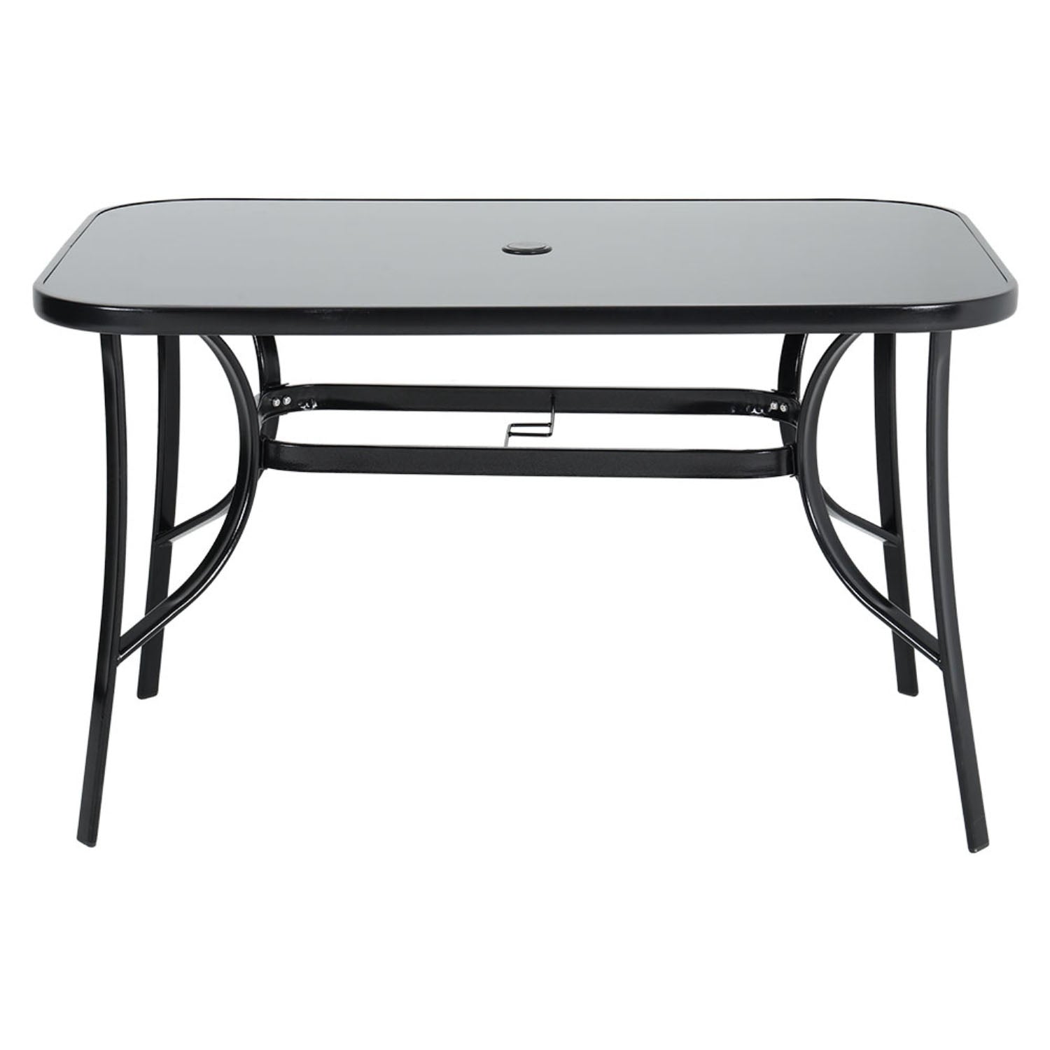 4 Seater Rectangular Garden Table With Glass Top