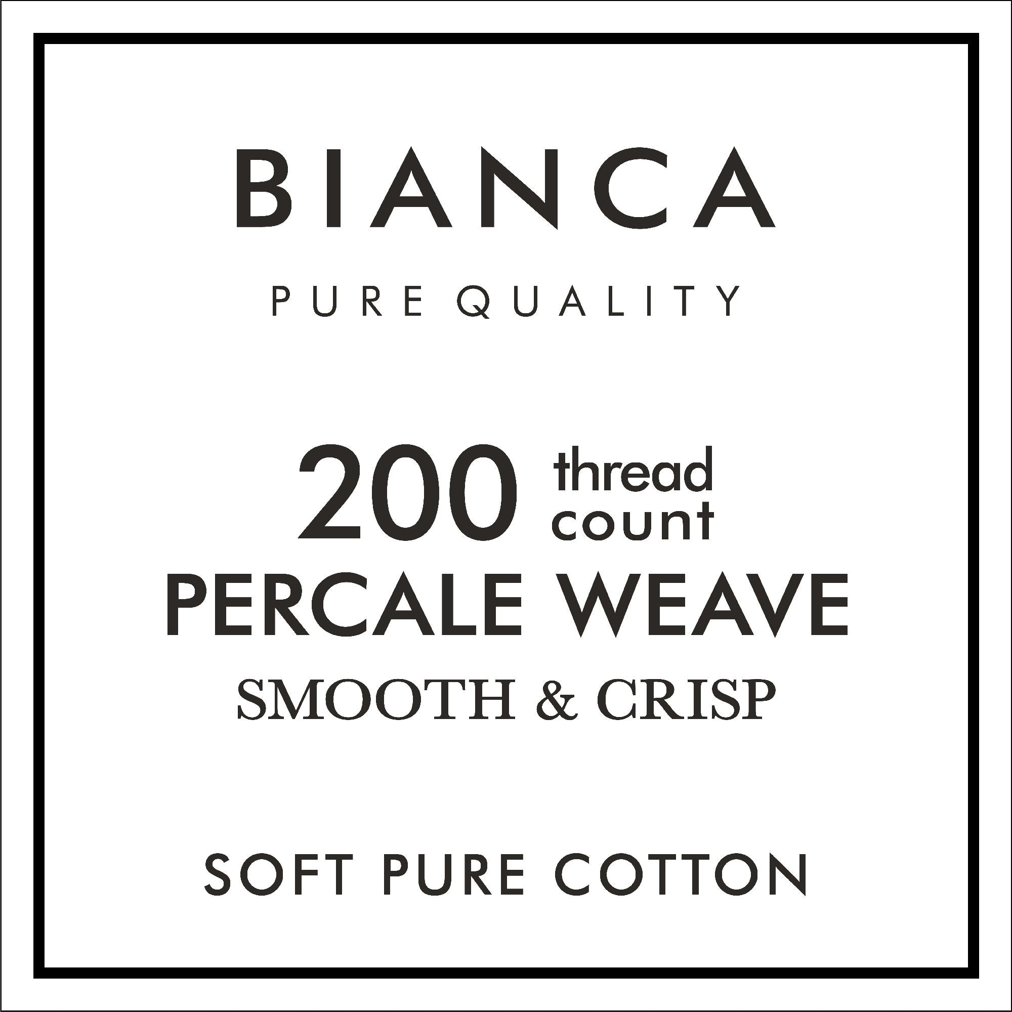 Bianca Blue 200TC 100% Cotton Percale Deep (32cm) Fitted Sheet