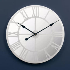 Kent Silver Mirrored Wall Clock