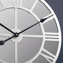Kent Silver Mirrored Wall Clock