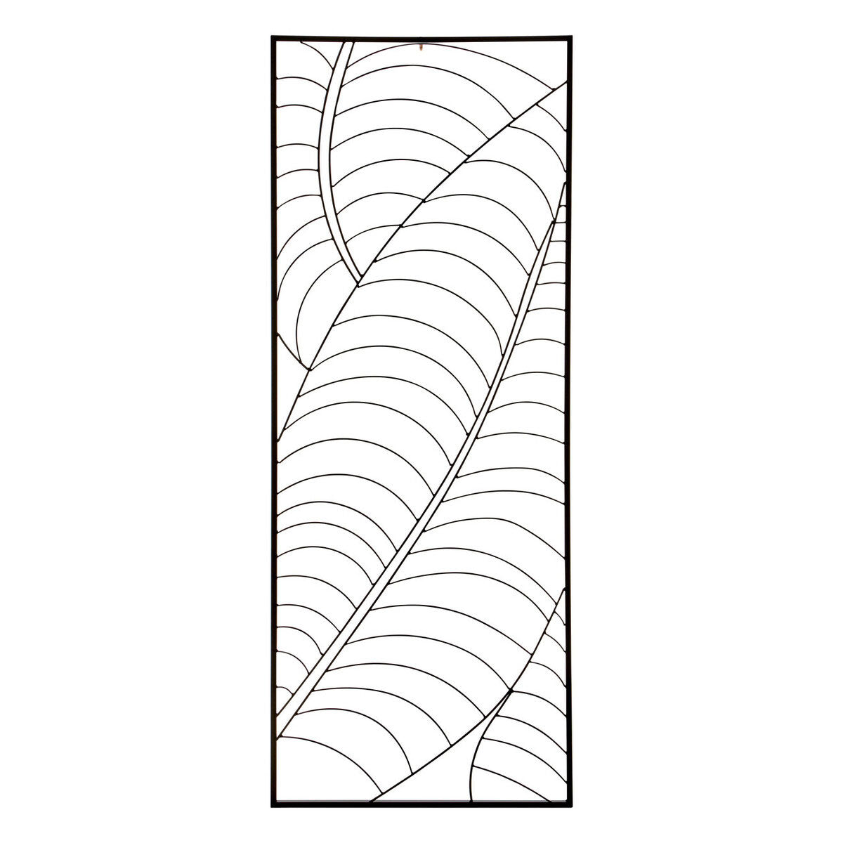 Trento Small Black Leaf Design Wall Art