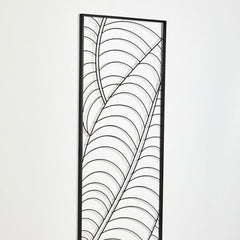 Trento Small Black Leaf Design Wall Art