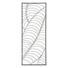 Trento Small Black Leaf Design Wall Art