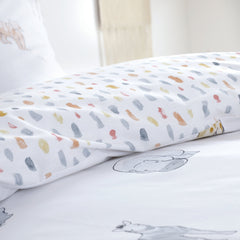 Bianca White Zoo Animals Kids 100% Cotton Duvet Set