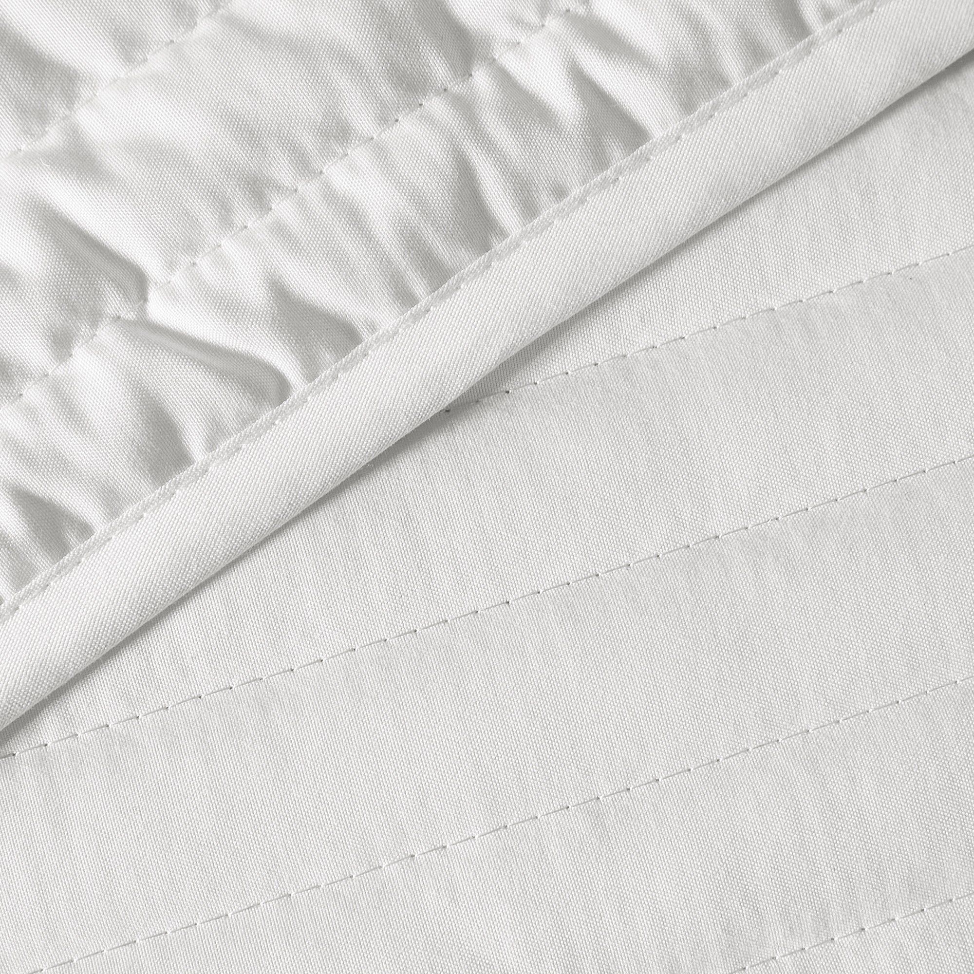 Bianca White Quilted Lines Bedspread (220cm x 230cm)