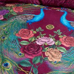 Matthew Williamson Xanadu Peacock Plum Cotton Duvet Set
