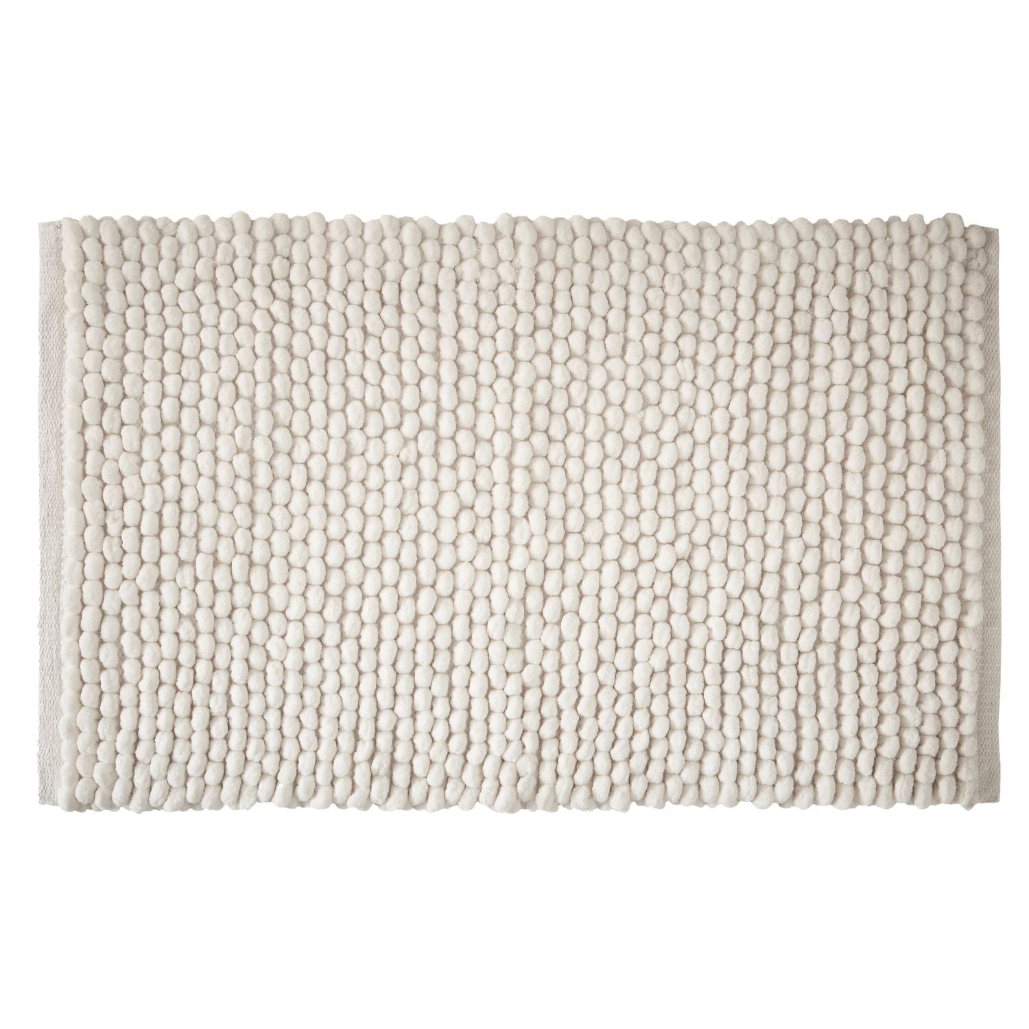 Bianca Aspen White Bobble Bath Mat