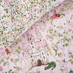 Belle & Boo Fairytale Pink Reversible Kids Cotton Duvet Set