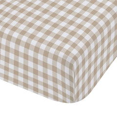 Catherine Lansfield Bamford Natural Gingham Check Fitted Sheet