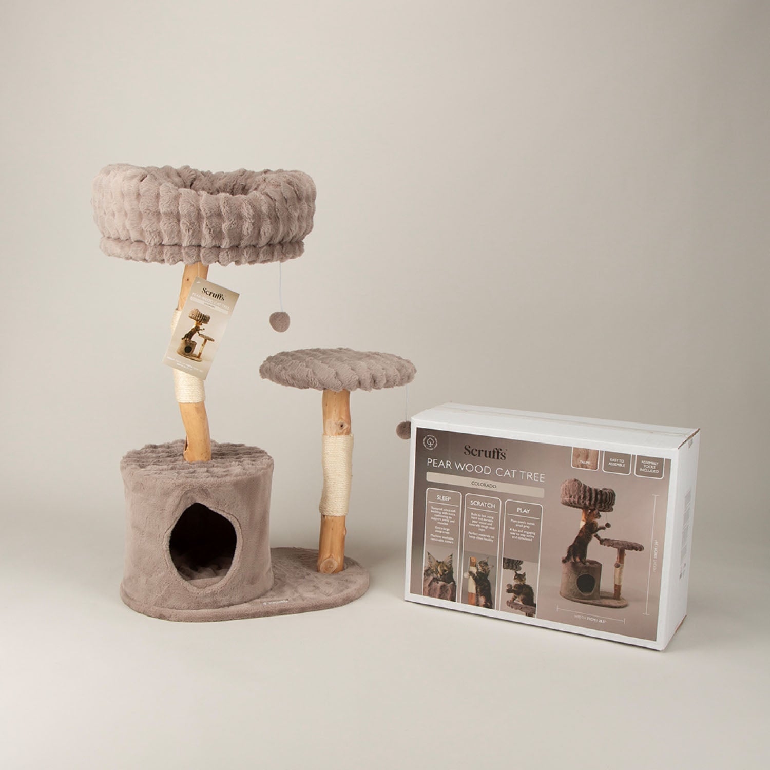 Scruffs Colorado Taupe Cat Scratching Tree