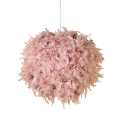 Dusty Pink Feather Easy Fit Light Shade