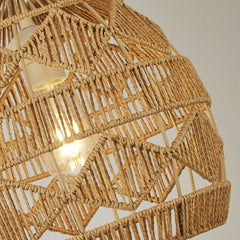 Diamond Pattern Rattan Easifit Light Shade