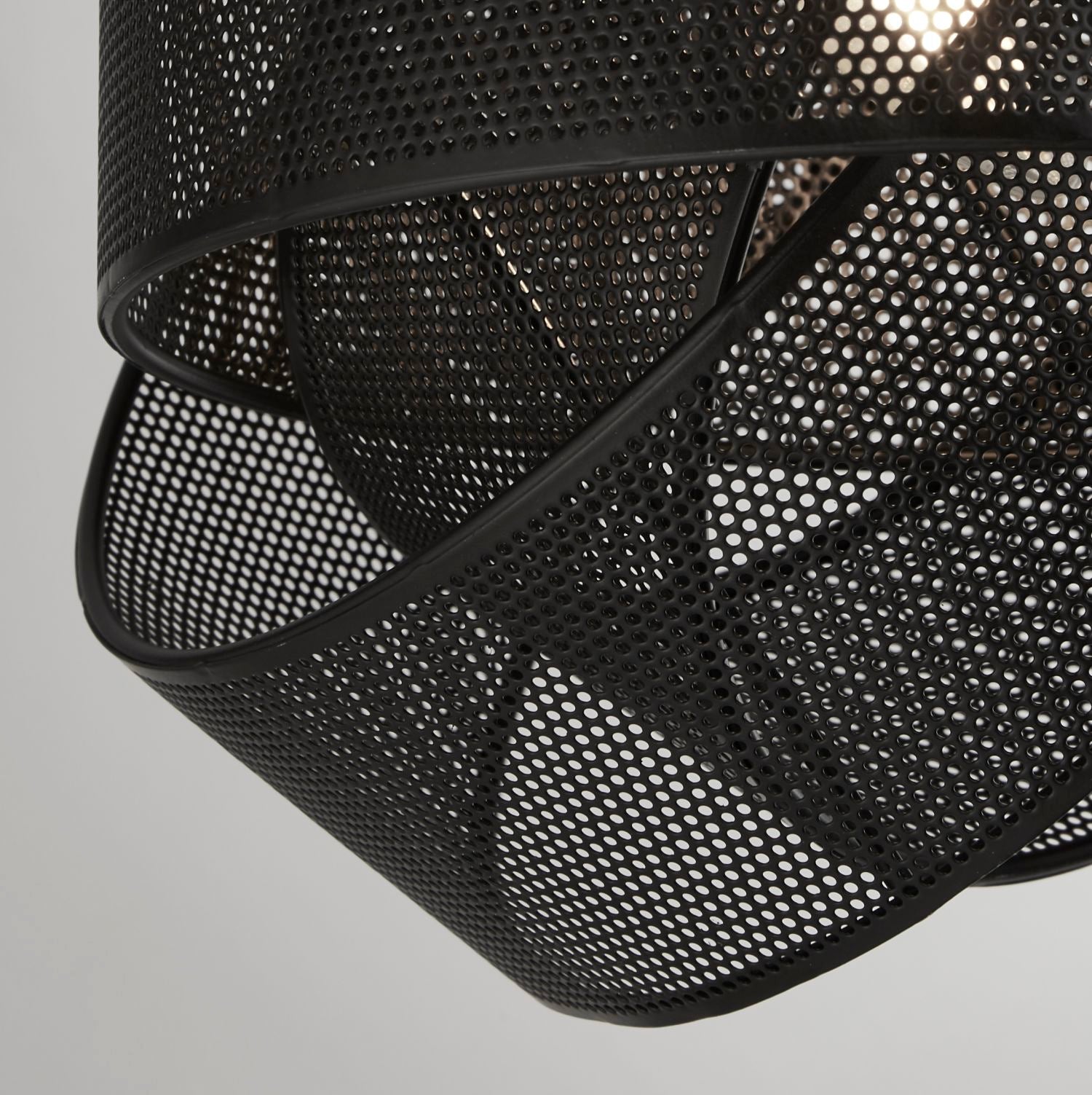 Black Twisted Band Light Shade