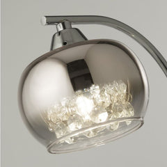 Rose Chrome Glass Table Lamp