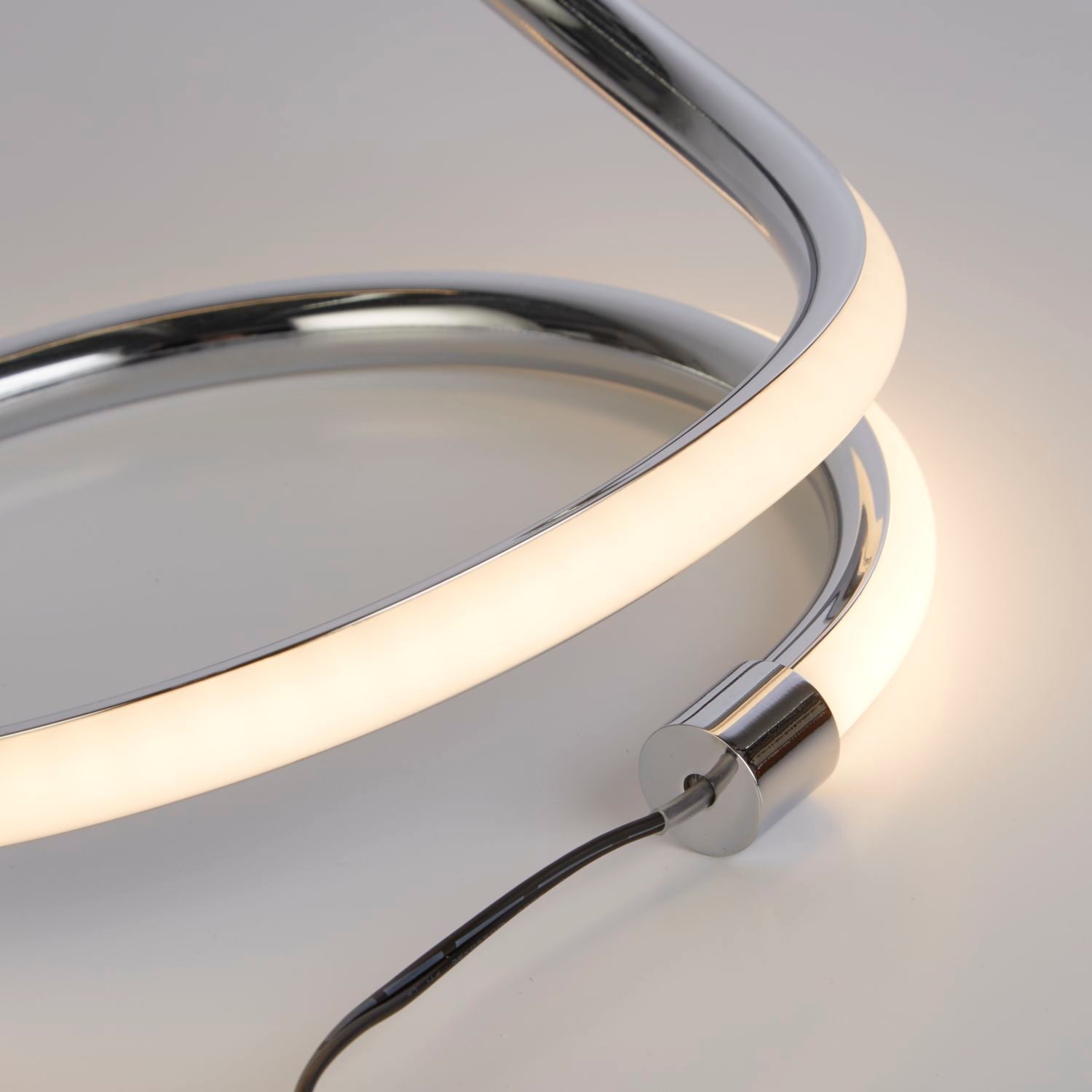 Contemporary Chrome LED Table Light