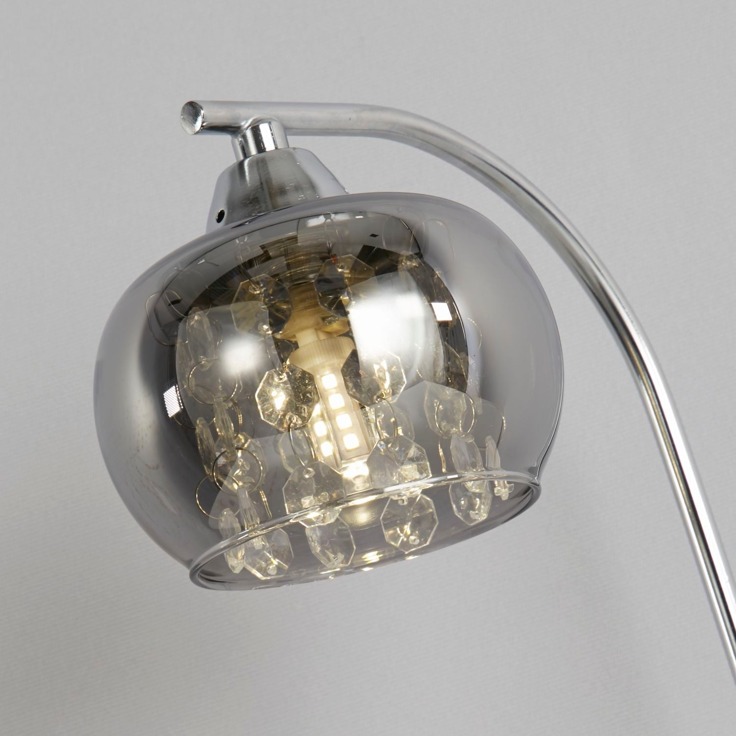 Smoked Glass Beads Table Lamp