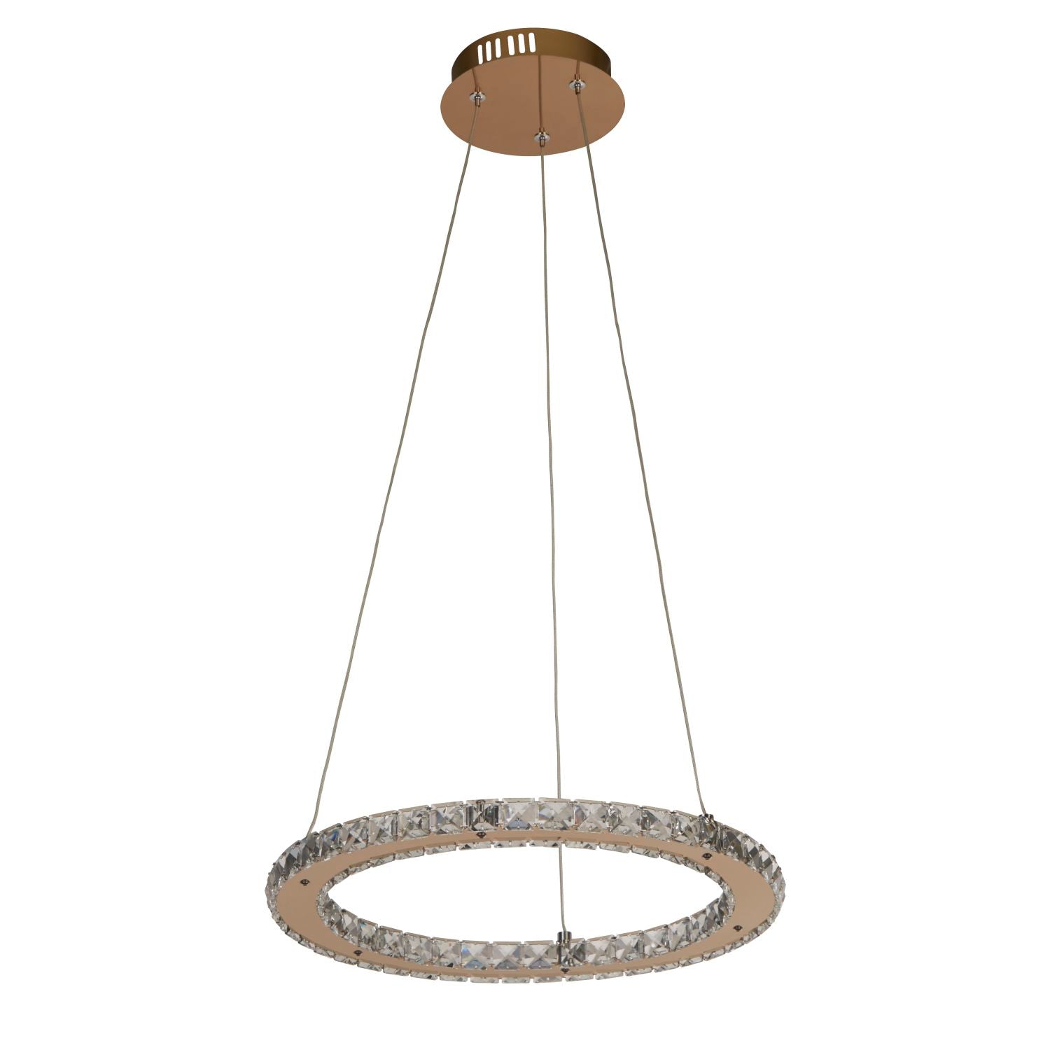 Copper LED Ring Pendant Ceiling Light