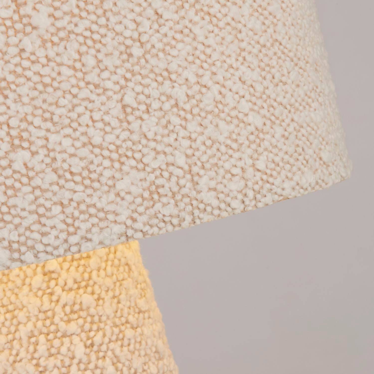 Cream Boucle Fabric Table Lamp