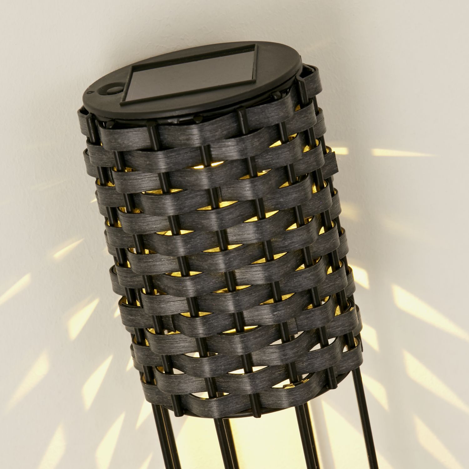 Rattan Solar Stake Light - Set Of 2