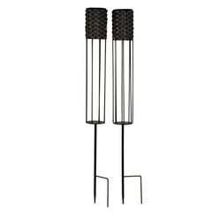 Rattan Solar Stake Light - Set Of 2