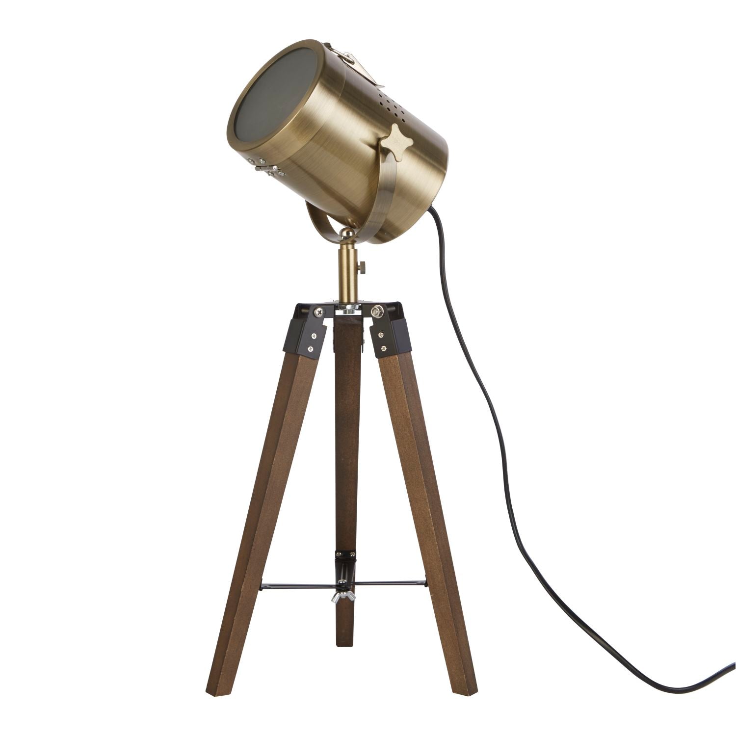 Industrial Head Antique Brass Table Lamp