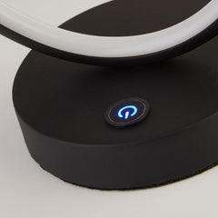 Orbit Glow Black LED Table Lamp